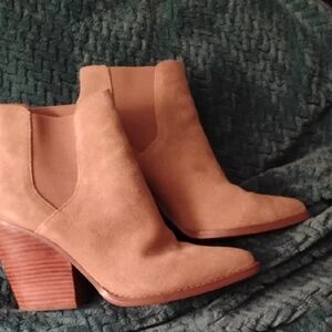BP Tan Suede Ankle Boots
